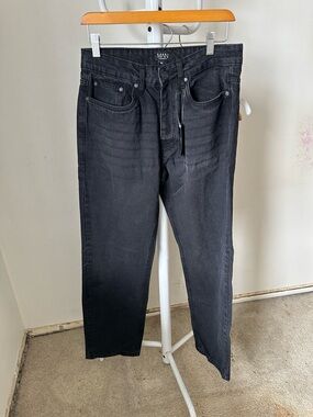 Boohoo Mens Slim Straight Black Jeans
